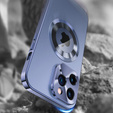Case for iPhone 13 Pro Max, Dual Glass, for Magsafe, blue