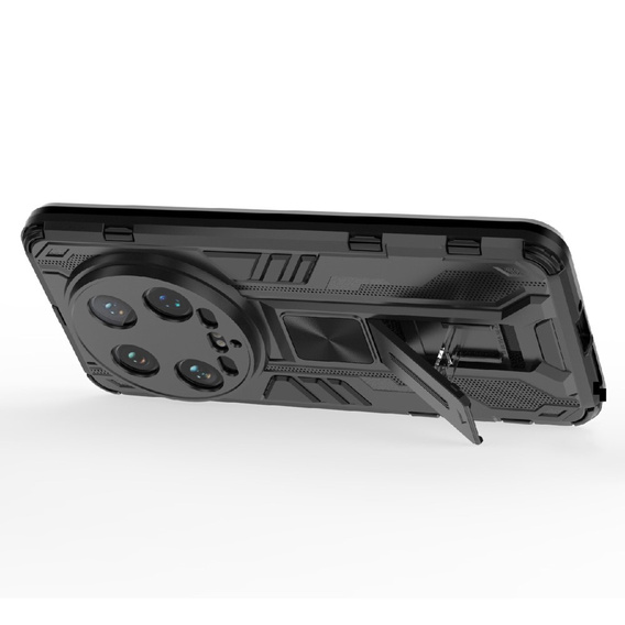 Case for Xiaomi 14 Ultra, Military kickstand, black