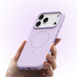 Silicone case for iPhone 17 Pro Max, for MagSafe, anti-shock, purple