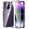 Case for iPhone 14 Pro Max, Magnetic Dual Glass, purple