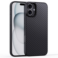 Case for iPhone 16 Plus, Aramid Fiber Cover, black