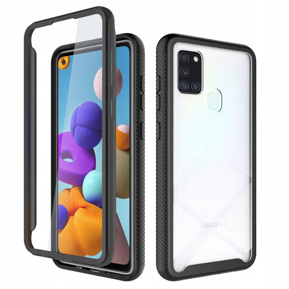 Case for Samsung Galaxy A21S, Shockproof, with film, blue
