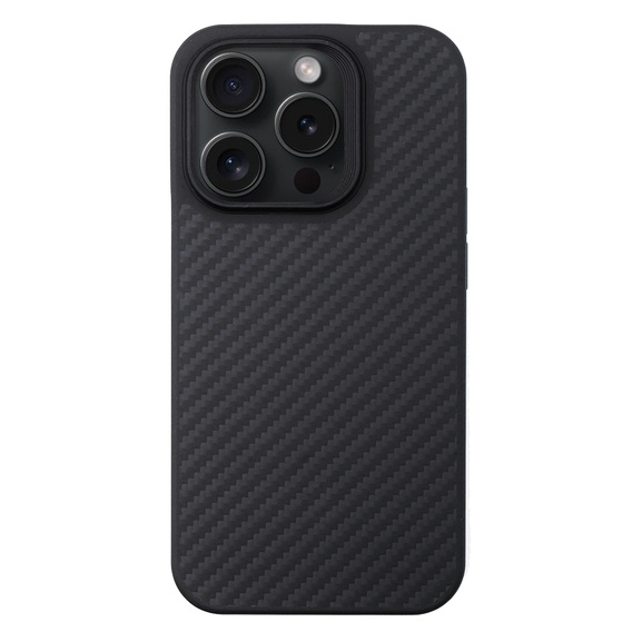 Case for iPhone 15 Pro, Aramid Fiber Cover, black