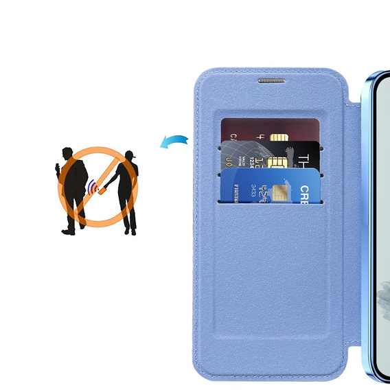 Flip case for Google Pixel 9A, RFID Wallet MagSafe CamShield, blue