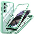 Case for Samsung Galaxy S24 FE, Shockproof, with glass, for MagSafe, green