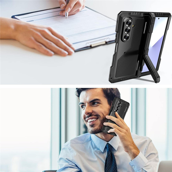Armoured aluminium case with stand and stylus holder for Samsung Galaxy Z Fold7 5G