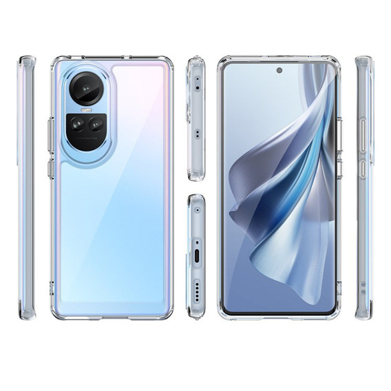 Case for Oppo Reno 10 / 10 Pro, Fusion Hybrid, transparent