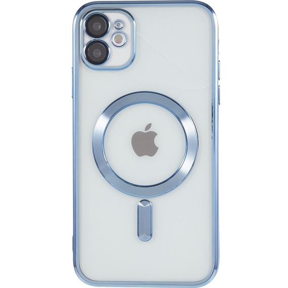 Case for iPhone 12, Electro MagSafe, blue + Screen Glass