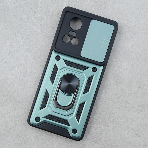 Case for Oppo Reno 10 / 10 Pro, CamShield Slide, green