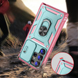 Case for Samsung Galaxy S23 Ultra, CamShield Slide, green / pink
