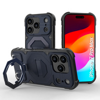 Case for iPhone 17 Pro Max, for MagSafe, armoured with stand, blue