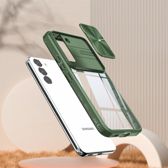 Case for Samsung Galaxy S23 Plus, Slide Camera, green
