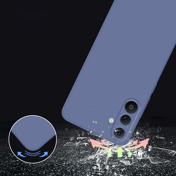 Case for Samsung Galaxy A36 5G, Silicone Lite, dark blue