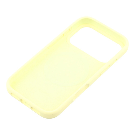 Silicone sleeve for iPhone 17 Pro, for MagSafe, anti-shock, yellow