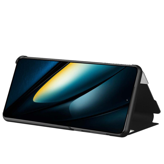Flap case for Xiaomi Poco F6 Pro, Side View, black