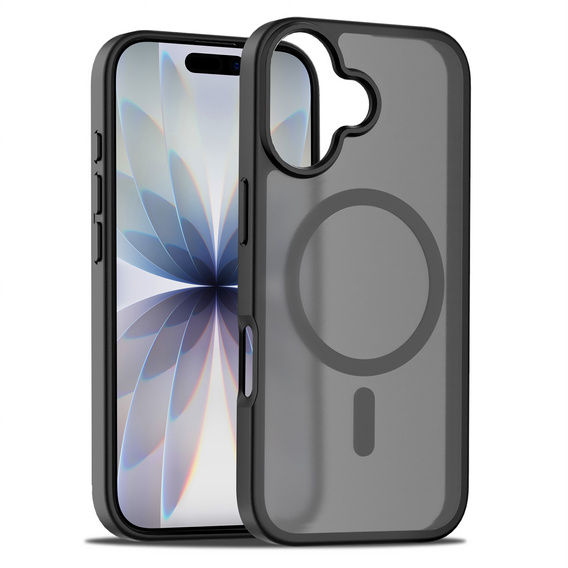 Matt Case for iPhone 17, for MagSafe, translucent black