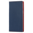 Flip case for iPhone 14 Pro Max, Litchi Skin Grain, dark blue