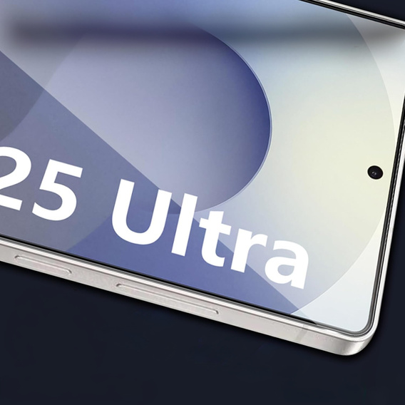 3D Tempered Glass for Samsung Galaxy S25 Ultra, black frame