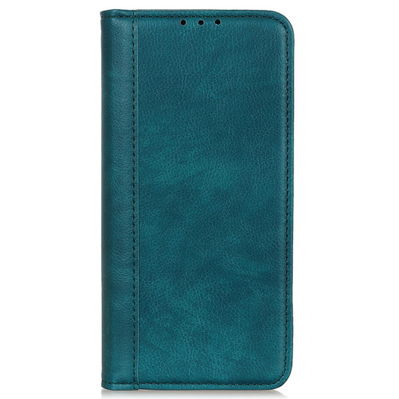 Case for Sony Xperia 5 V, Wallet Litchi Leather, green