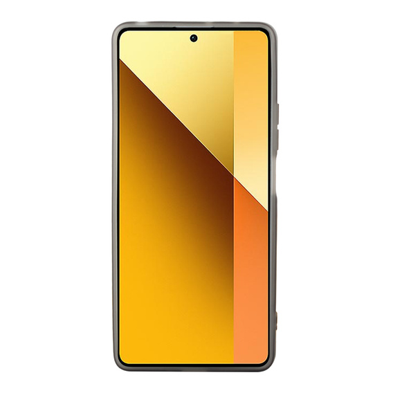 Case for Xiaomi Redmi Note 13 Pro 5G, Glittery Powder, grey + 9H tempered glass