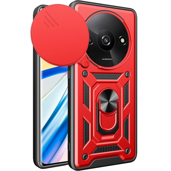 Case for Xiaomi Redmi A3, CamShield Slide, red
