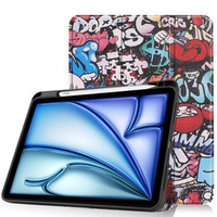 Case for Apple iPad Air 11" 6 gen. 2024 (A2902, Smartcase, graffiti