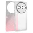 Case for Xiaomi Redmi A3, Glittery Powder, white / pink