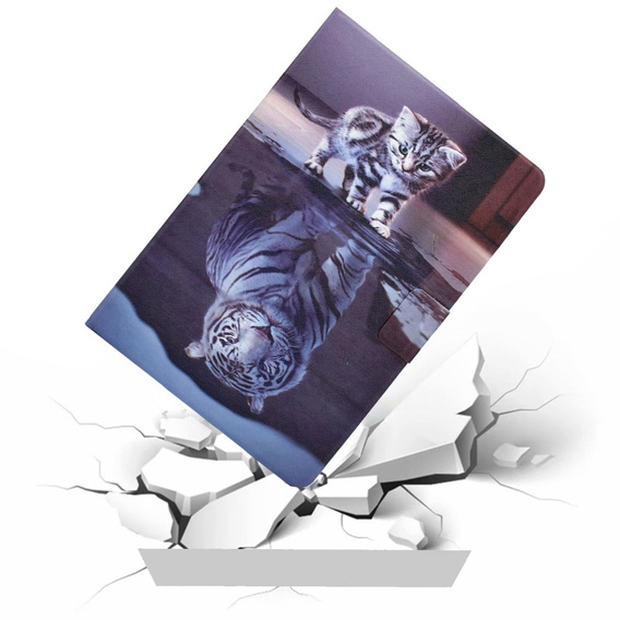 Case for Samsung Galaxy Tab A9+ X210 / X215 / X216B, cat and tiger