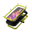 Case for iPhone 15 Plus, R-JUST, armoured, yellow / black