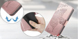 Flip case for Xiaomi Redmi 15C 4G/LTE, Butterfly, pink rose gold