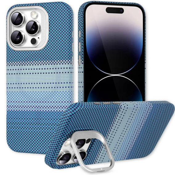 Case for iPhone 14 Pro, Frame Kickstand, for MagSafe, Moon Blue