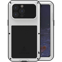 Love Mei Case for iPhone 15 Pro Max, armored with glass, grey
