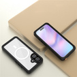 Redpepper case for iPhone 17, IP68 waterproof, for MagSafe, transparent with black sides