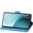 Flap case for Oppo Reno 14F, wallet, Butterfly, blue