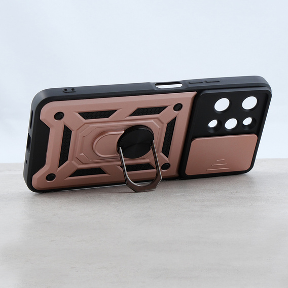 Case for Xiaomi Redmi 12, CamShield Slide, pink rose gold