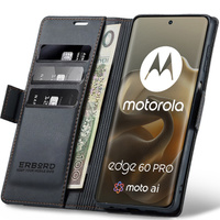ERBORD Glossy Litchi wallet with flap for Motorola Edge 60 Pro