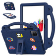 Children's case for T Tablet 5G, Cute Patterns, with stand, dark blue
