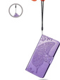 Flip case for Motorola Moto E14, Butterfly, purple