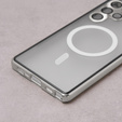Magnetic Dual Glass MagSafe case for Samsung Galaxy S23 Ultra, silver