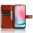 Flip case for Samsung Galaxy M55 5G, Crazy Horse Wallet, brown