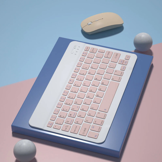 Case + keyboard Xiaomi Pad 5/5 Pro, pink rose gold