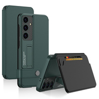 Flip case for Samsung Galaxy S25, GKK Card Slot Wallet, green