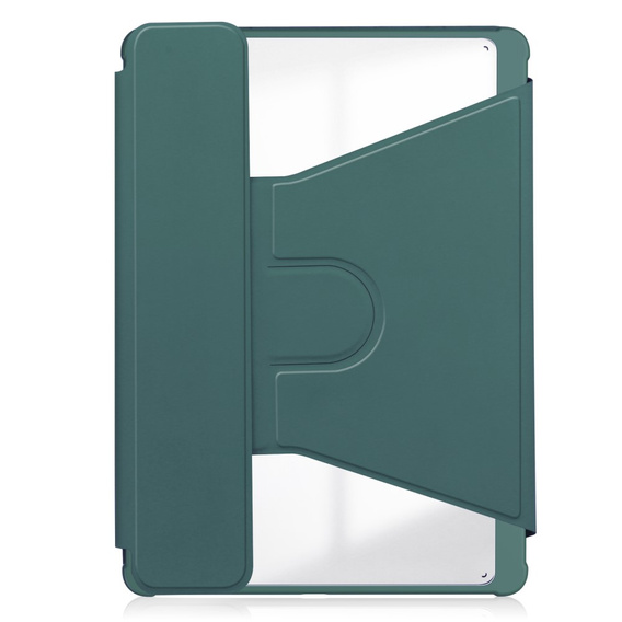 Keyboard case for Samsung Galaxy Tab S10 Lite / S10 FE / S9 FE, Rotary 360° Leather, dark green