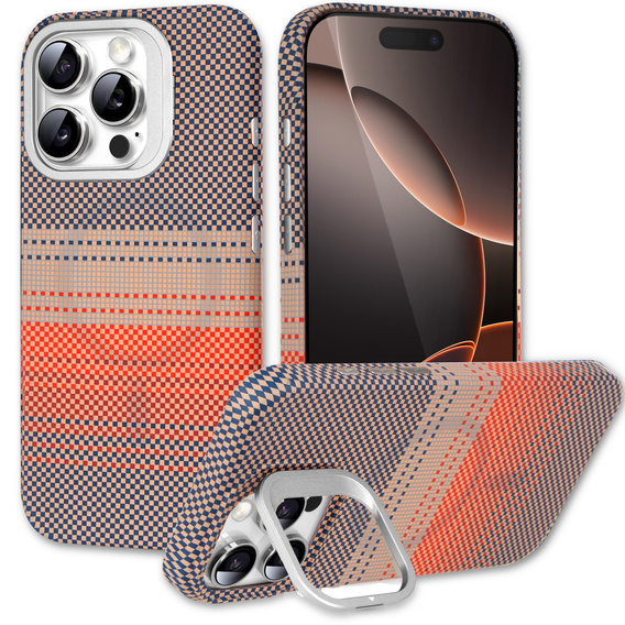 Case for iPhone 16 Pro, Frame Kickstand, for MagSafe, Sunset Grey