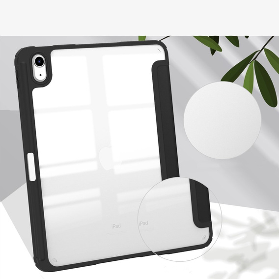 Case for iPad 10.9 2022 10 Gen, Smartcase Hybrid, with stylus space, black