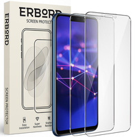 2x Tempered Glass for Huawei Mate 20 Lite, ERBORD 9H Hard Glass for phone screen