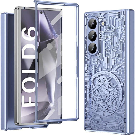 Case for Samsung Galaxy Z Fold6 5G, Mechanical Legend, blue