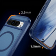 Case with frame for Google Pixel 9 / Google Pixel 9 Pro, for MagSafe, blue