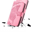 Flip case for Motorola Edge 60 / 60 Fusion, Butterfly, pink rose gold
