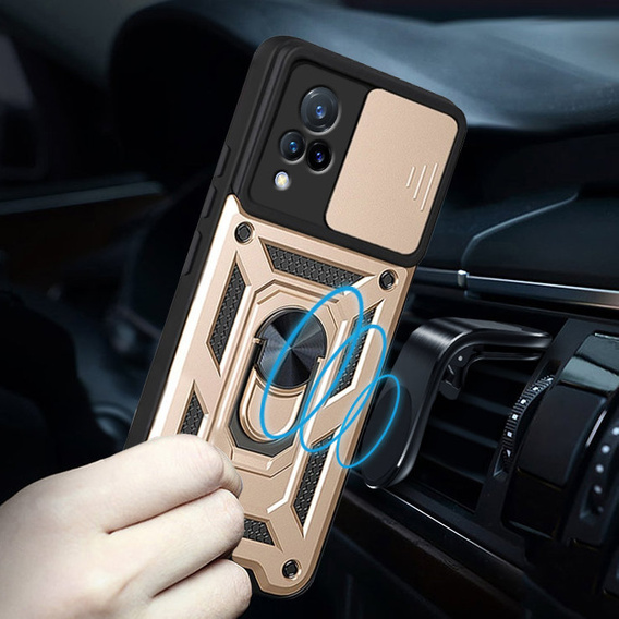 Case for Vivo V21 5G, CamShield Slide, gold